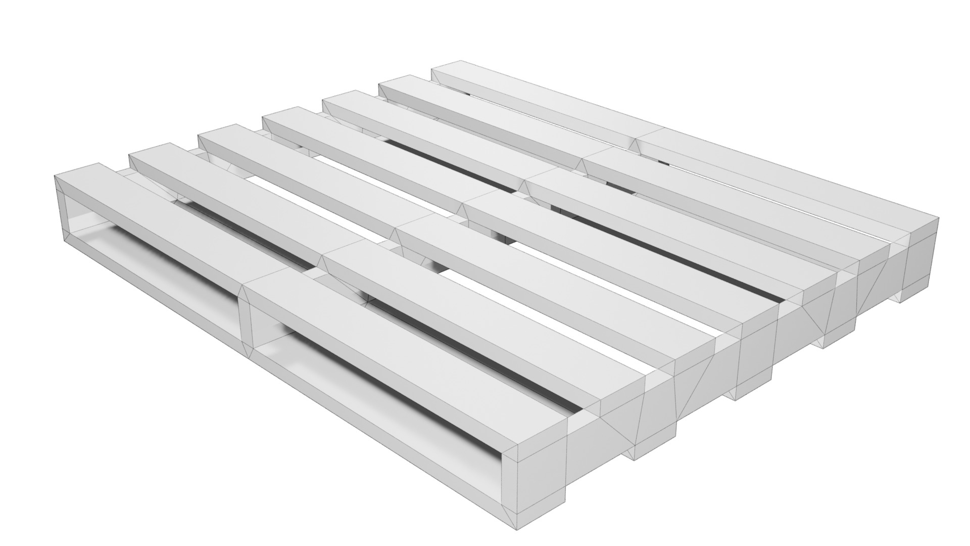 Wooden American Pallet Low-poly 3D model_6