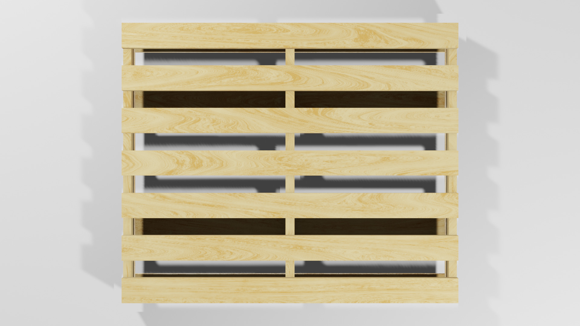 Wooden American Pallet Low-poly 3D model_2