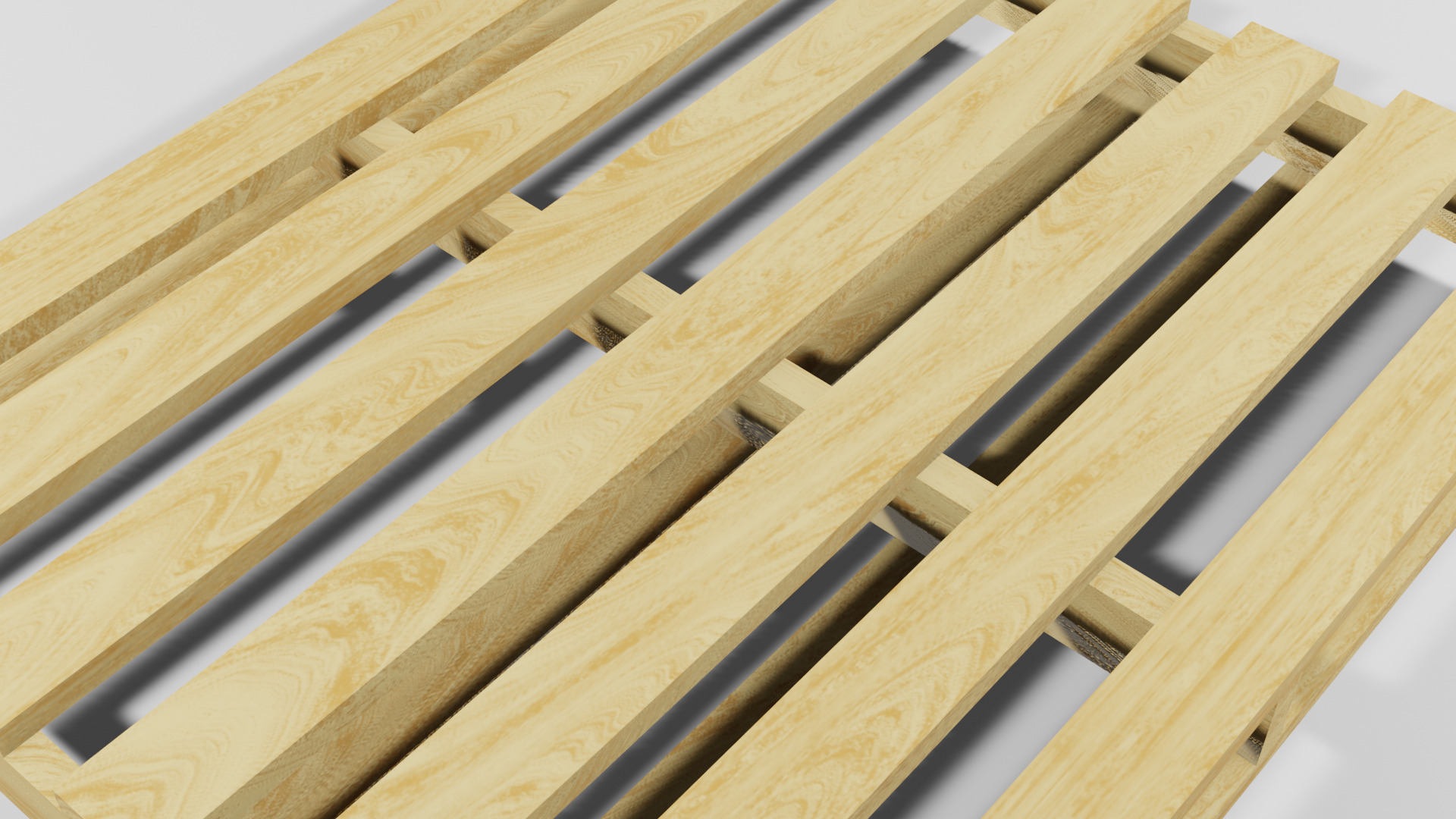 Wooden American Pallet Low-poly 3D model_4