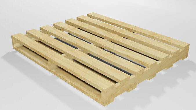 Wooden American Pallet Low-poly 3D model