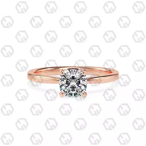 Ring 152 Cushion shape with hidden signature diamond both side