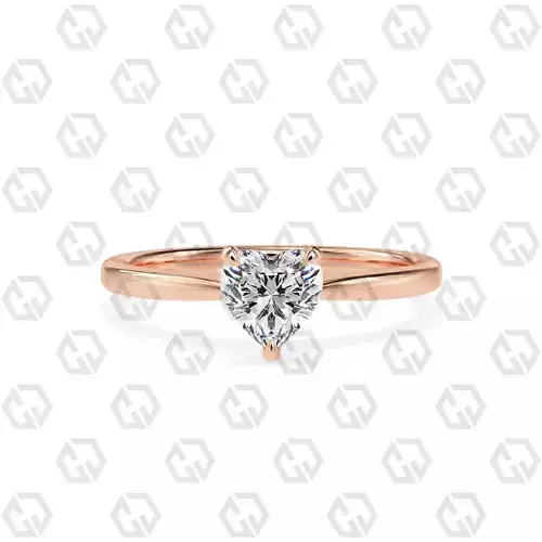 Ring 154 Heart shape with hidden signature diamond both side