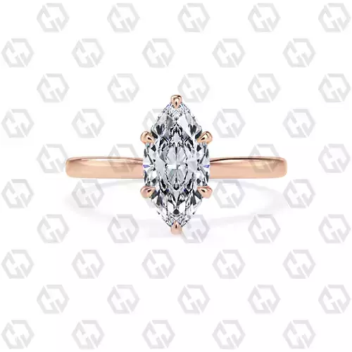 Ring 155 Marquise shape with hidden signature diamond both side