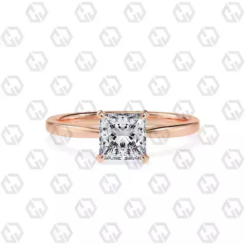 Ring 158 Princess shape with hidden signature diamond both side