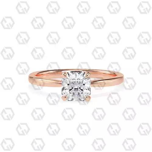 Ring 160 Radiant shape with hidden signature diamond both side