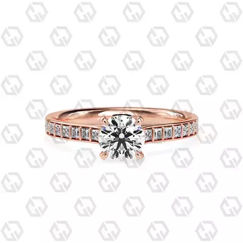 Ring 79 Round Shape and princess on shanks with Gems