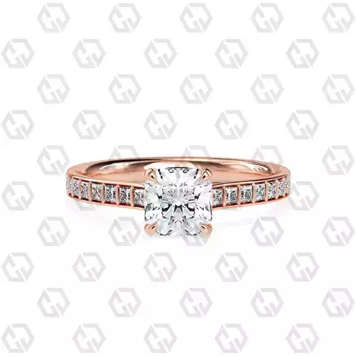 Ring 80 Raidant Shape and princess on shanks with Gems