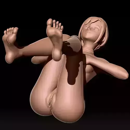 Seductive Anime Goddess - Highly Detailed Nude Female Statue 3D print model