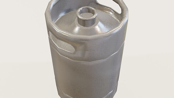 Beer Drum 10L Mini 00 Low-poly 3D model 5