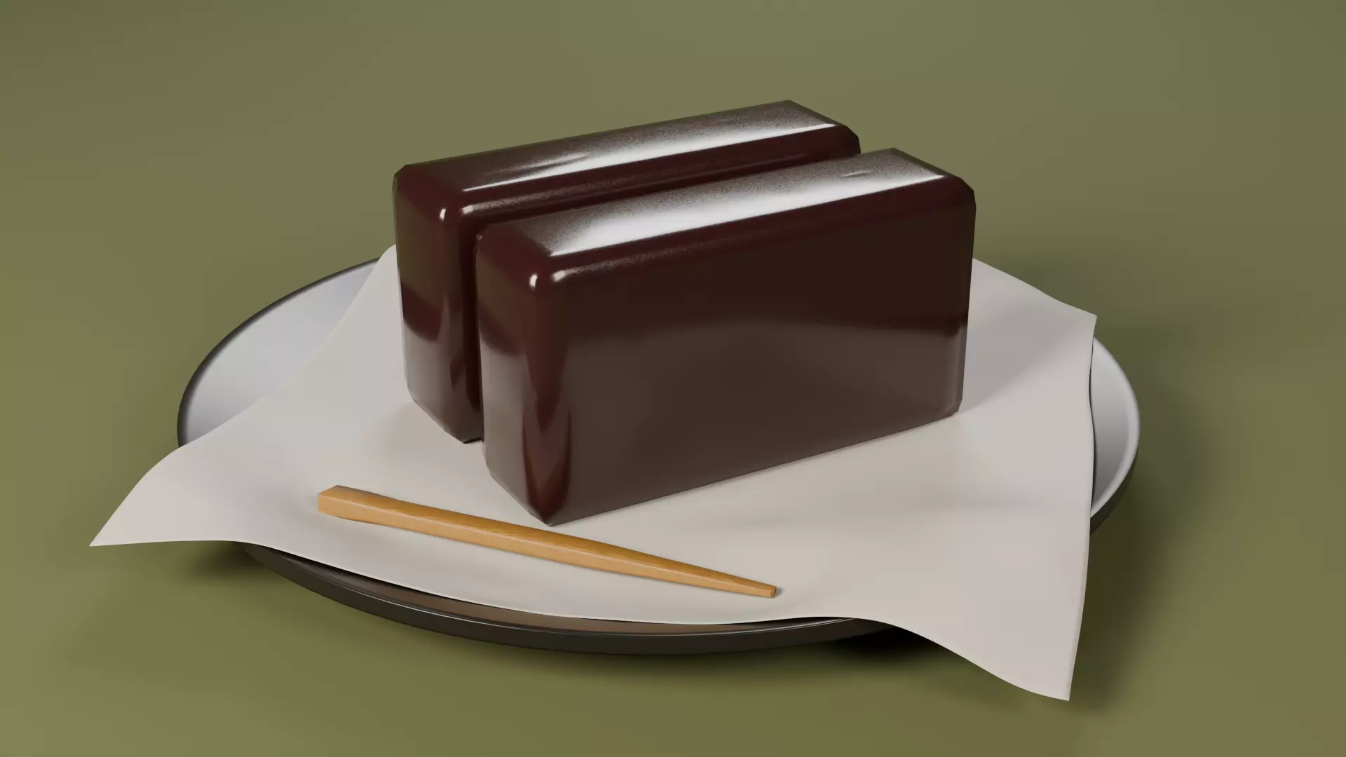 Yokan Low-poly 3D model_0