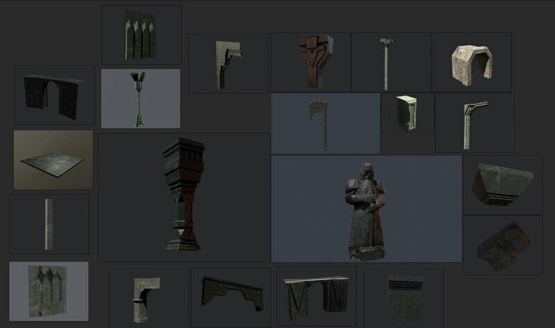 3D model kitbash of Mines of Moria Low-poly 3D model_5
