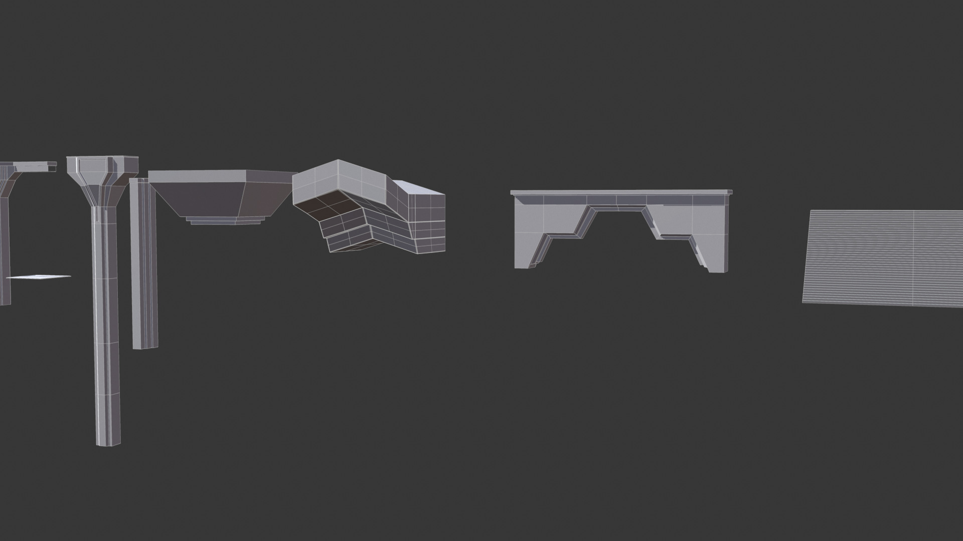 3D model kitbash of Mines of Moria Low-poly 3D model_11