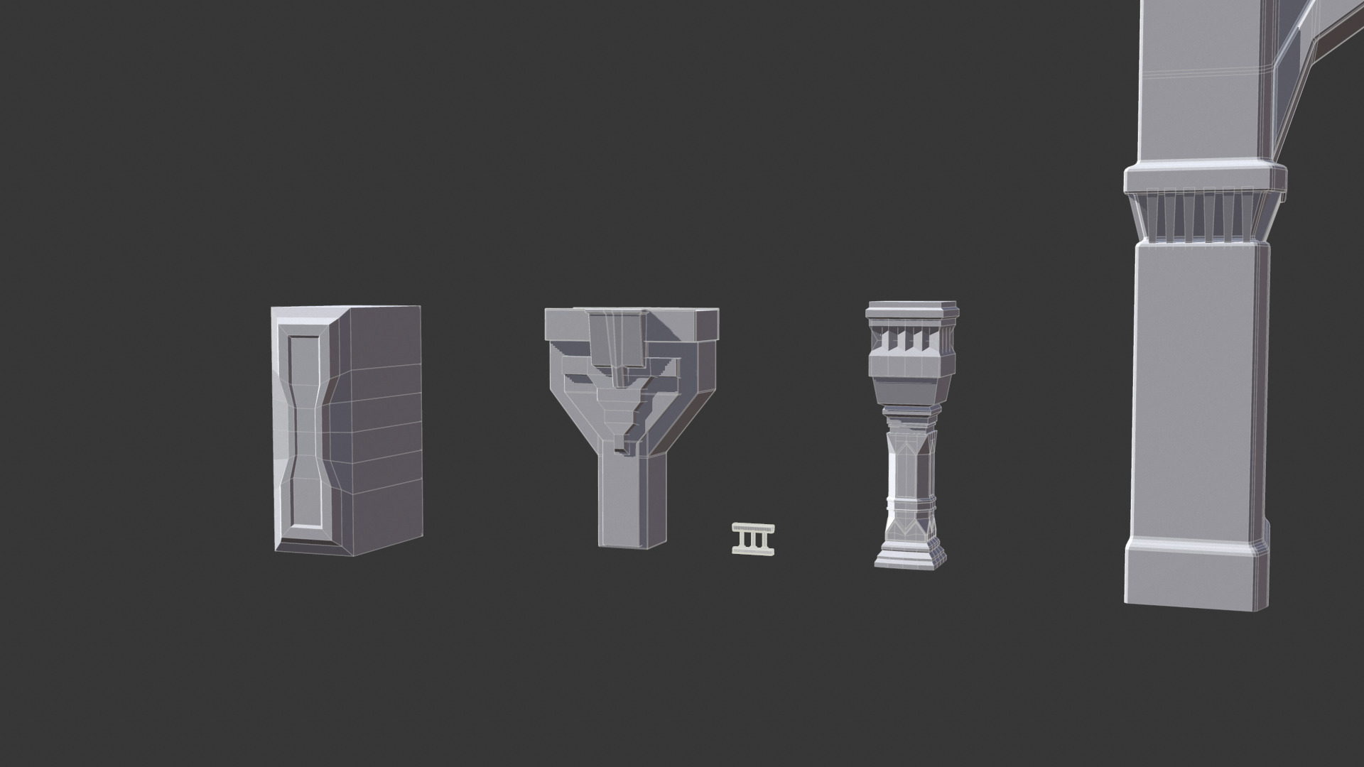 3D model kitbash of Mines of Moria Low-poly 3D model_15