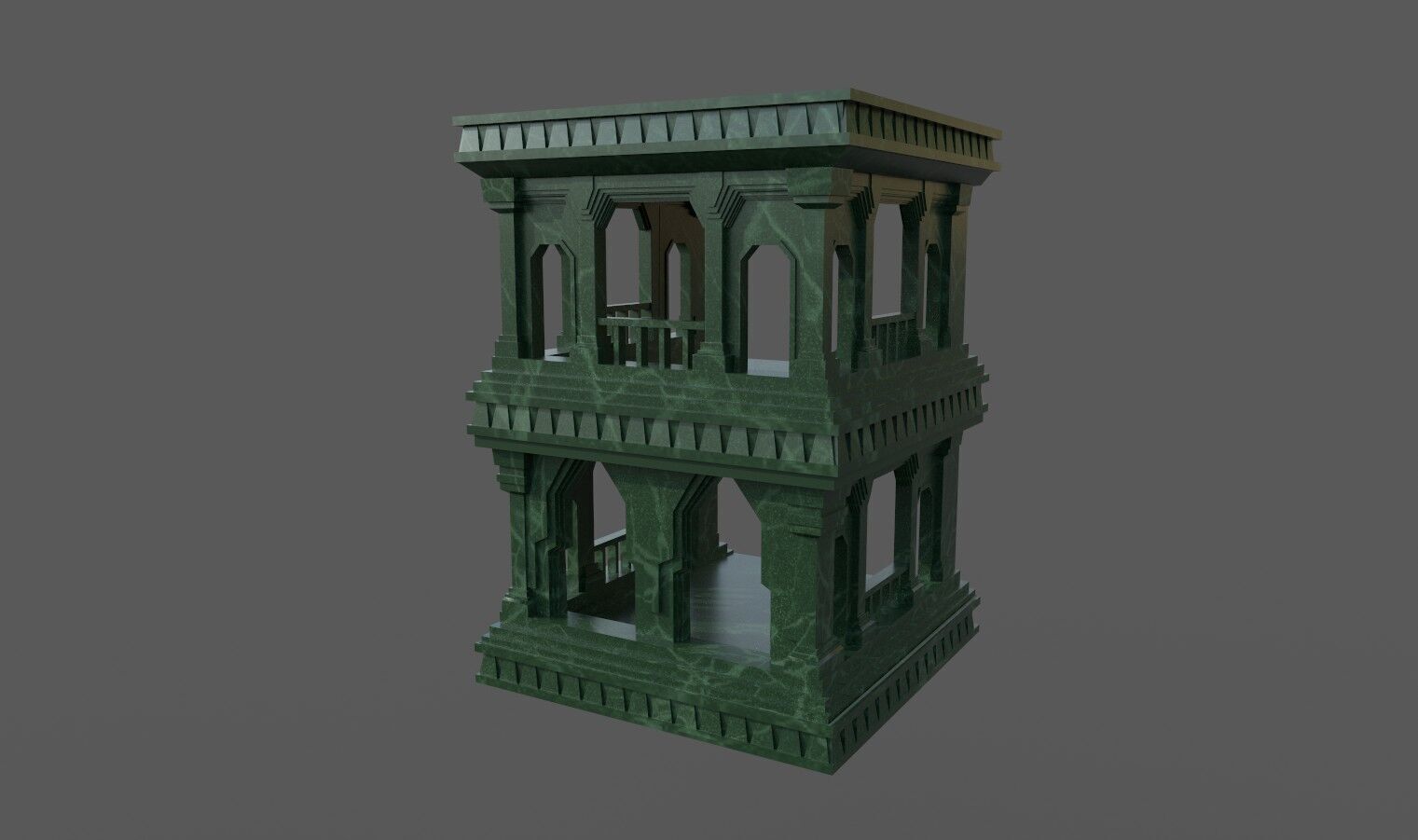 3D model kitbash of Mines of Moria Low-poly 3D model_8
