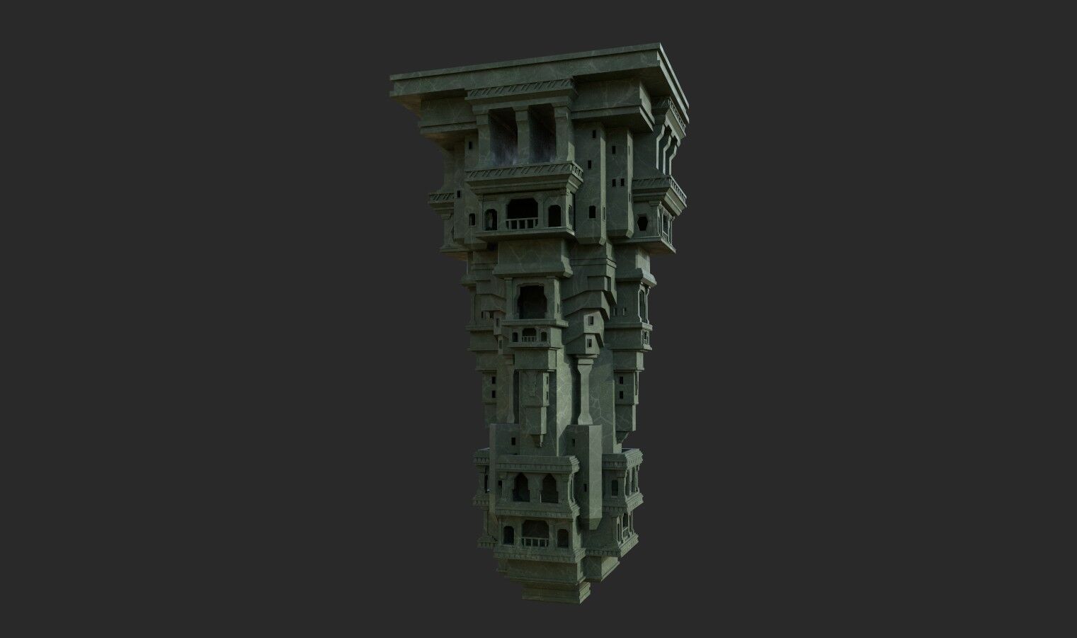 3D model kitbash of Mines of Moria Low-poly 3D model_1