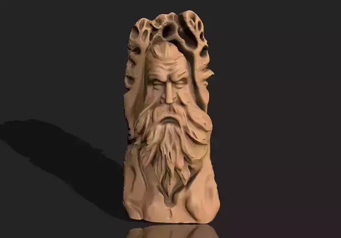ANCIENT OLD MAN FACE BUST SCULPTURE Free 3D print model