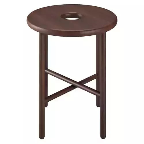 Burke Decor Namba Walnut Stool 3D model