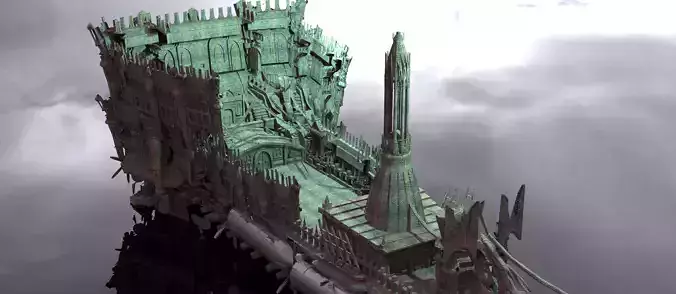 Sinbad The explorer airship base  3D model