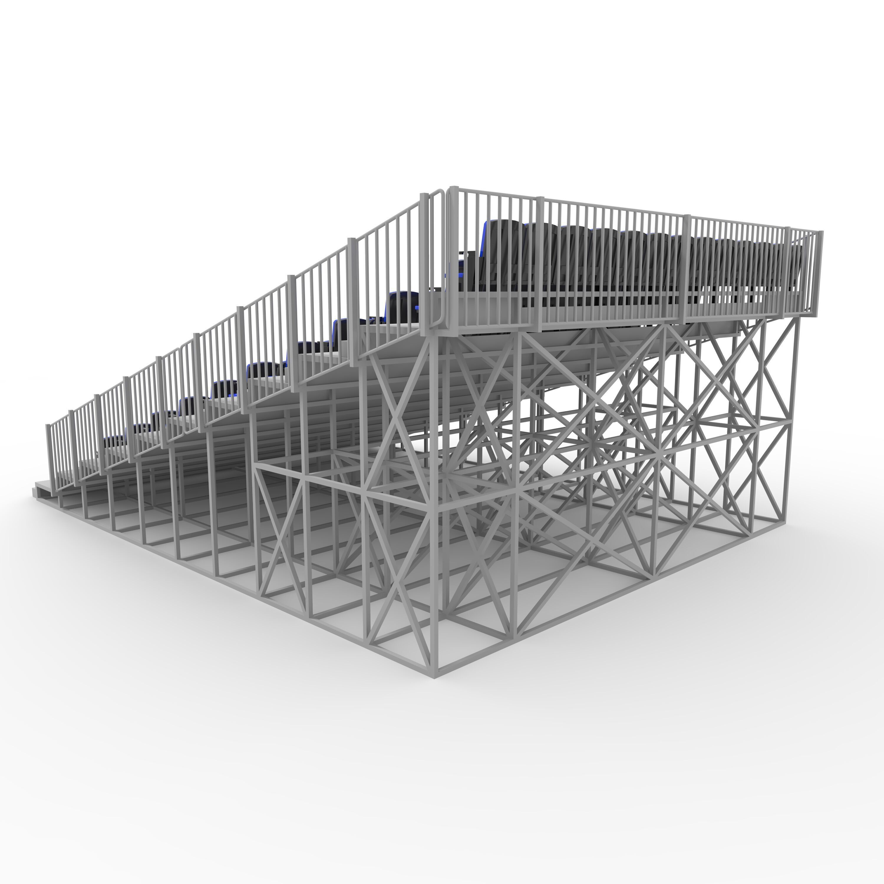 Bleachers 16 3D model_14
