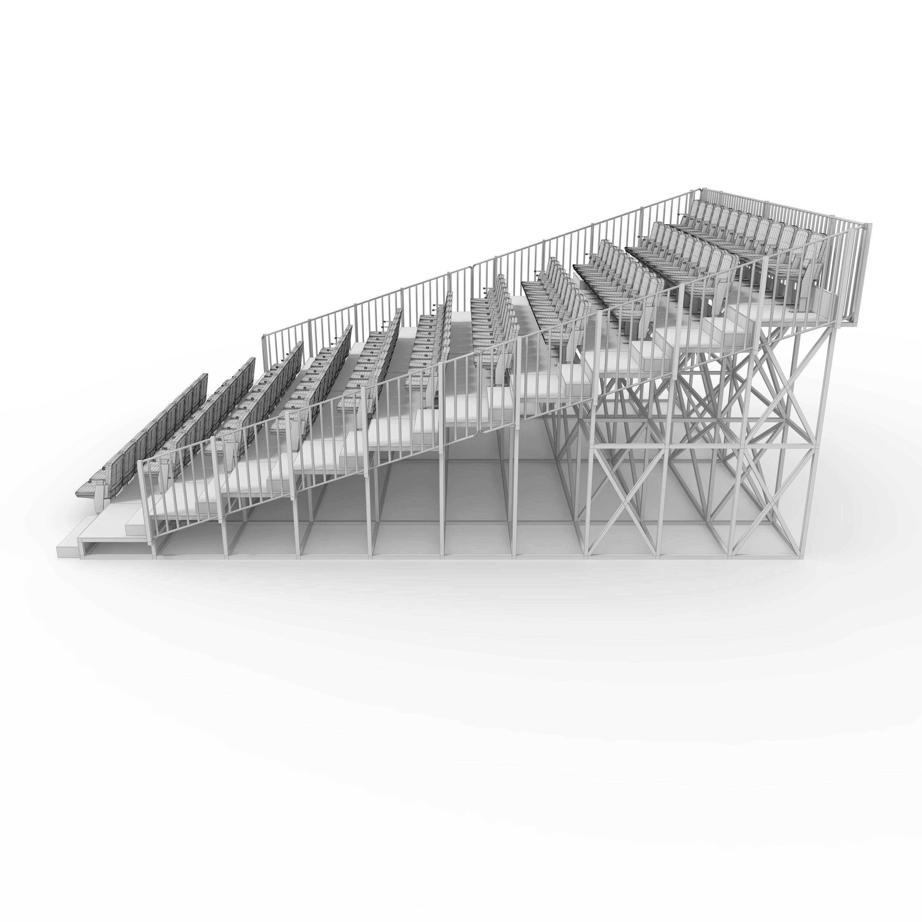 Bleachers 16 3D model_5