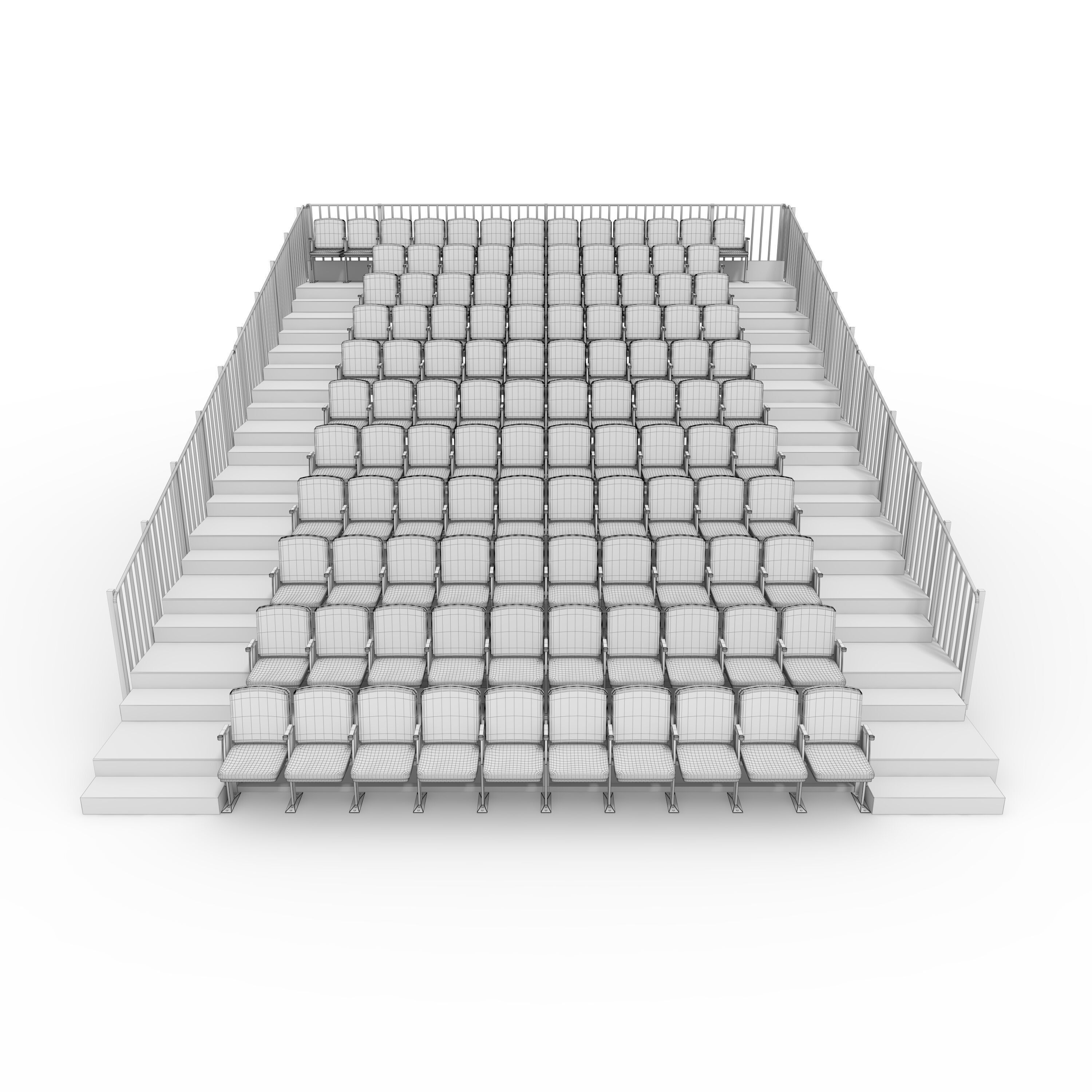 Bleachers 16 3D model_3