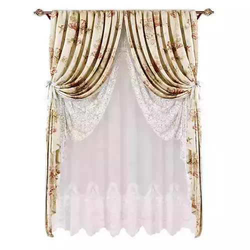 Curtains624 Low-poly 3D model