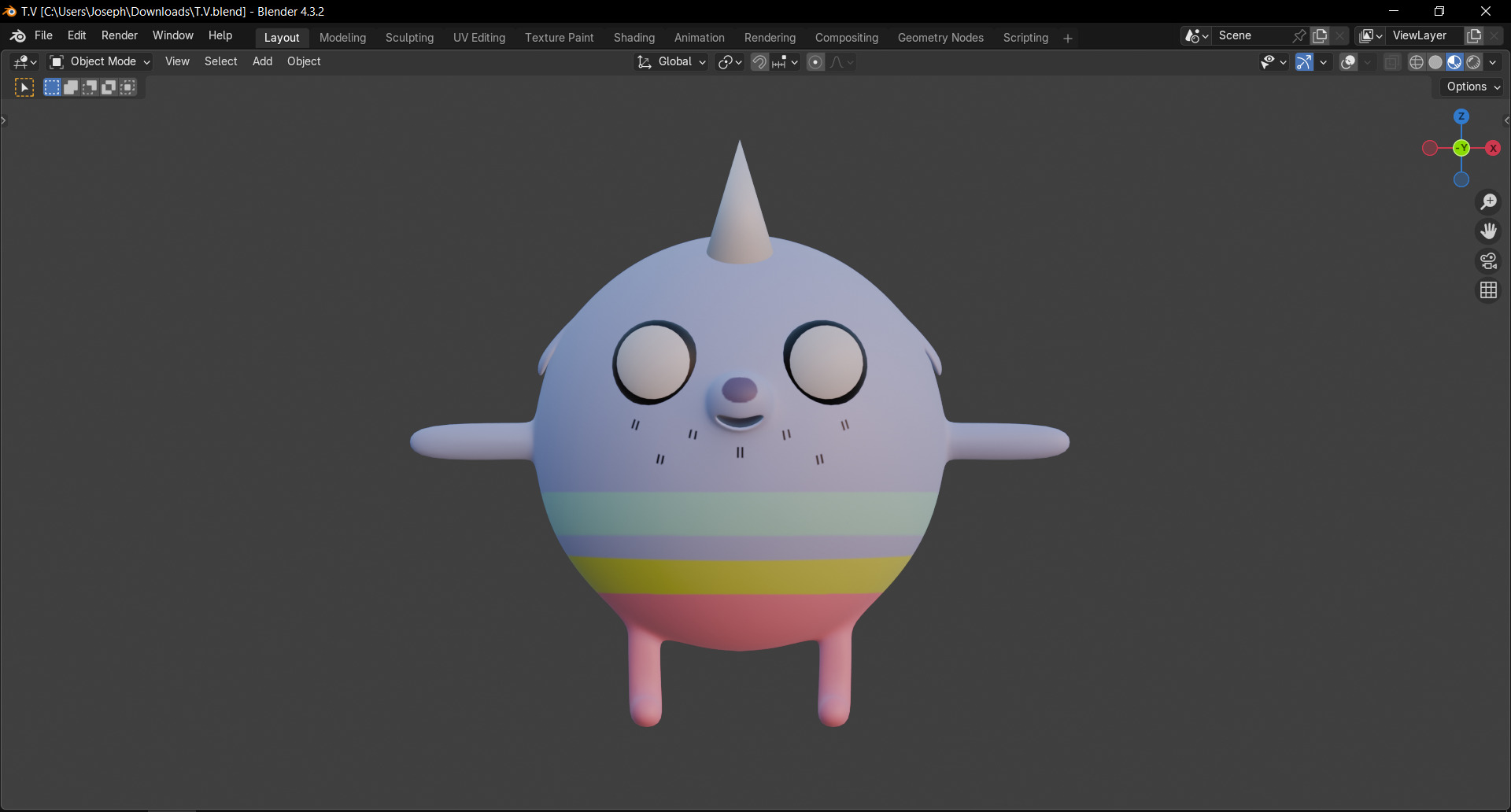 TV the son of Jake 3D model_4