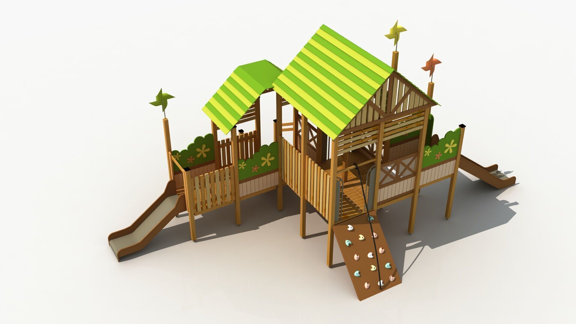 Jungle Cabin Theme Playground 3D model_6