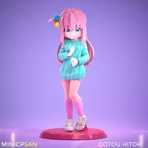 Gotou Hitori - Cute Sweater Shy Outfit - Bocchi the Rock 3D print model