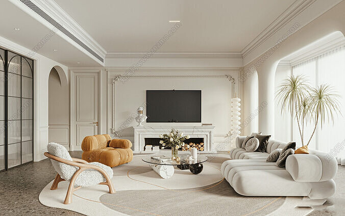 bedchamber Hall interior furniture chair sofa 3D model
