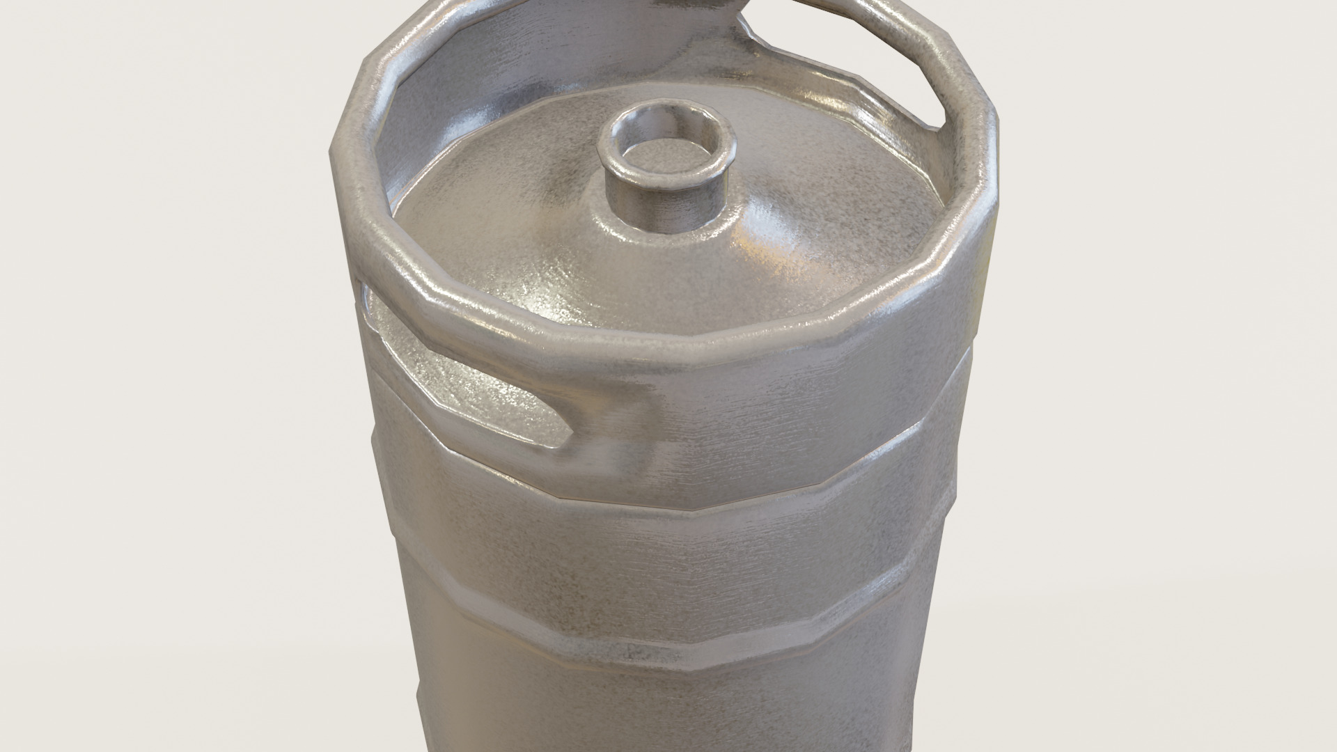 Slim Beer Drum 30L 00 Low-poly 3D model_4