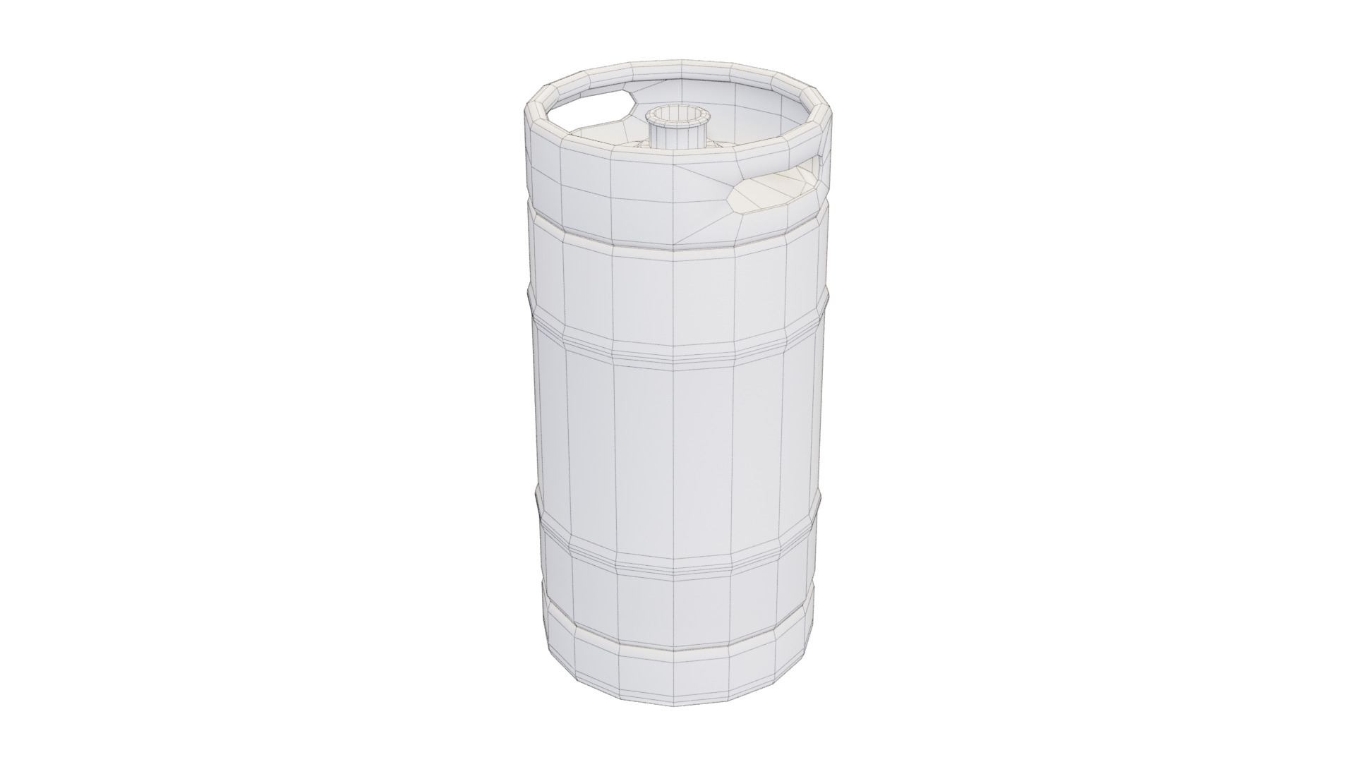 Slim Beer Drum 30L 00 Low-poly 3D model_6