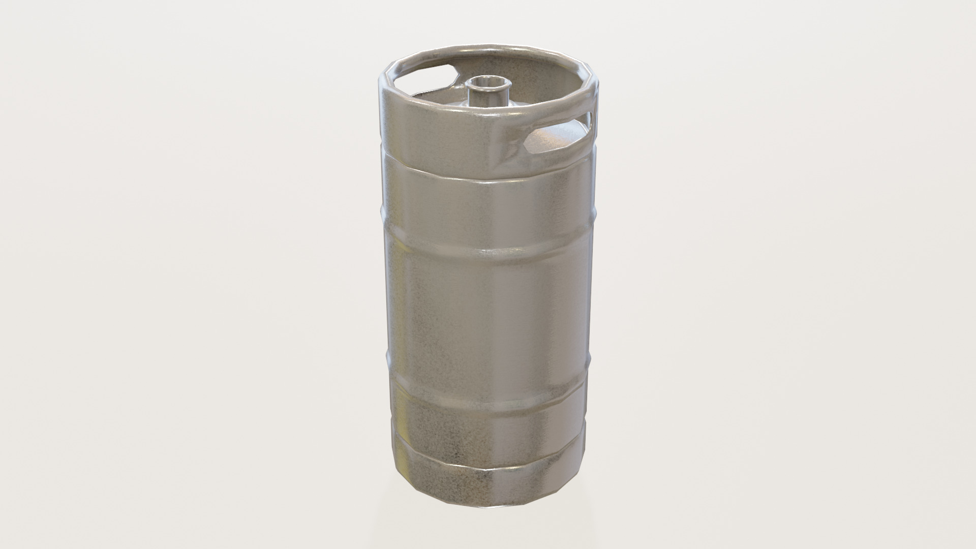 Slim Beer Drum 30L 00 Low-poly 3D model_1