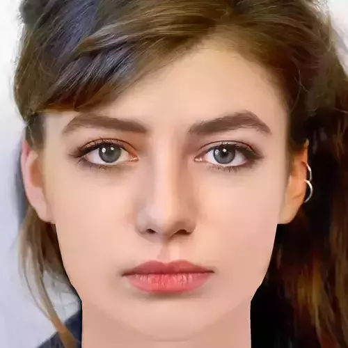 Alba Gaia Bellugi Head - No Hair - Low poly head for game