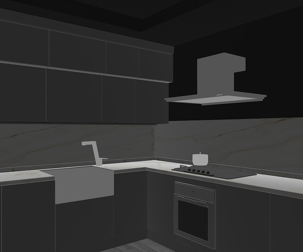 kitchen 3D model_4