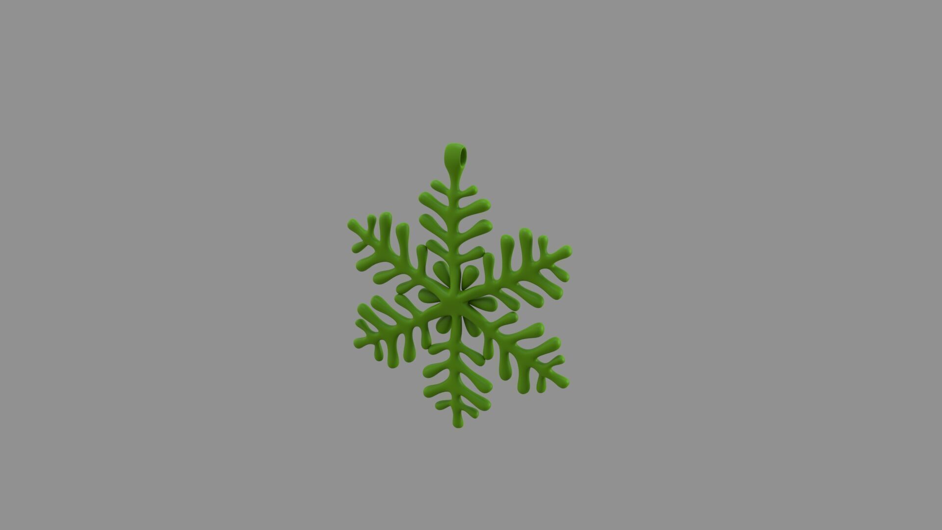 ice-star pendant green 3D model_3