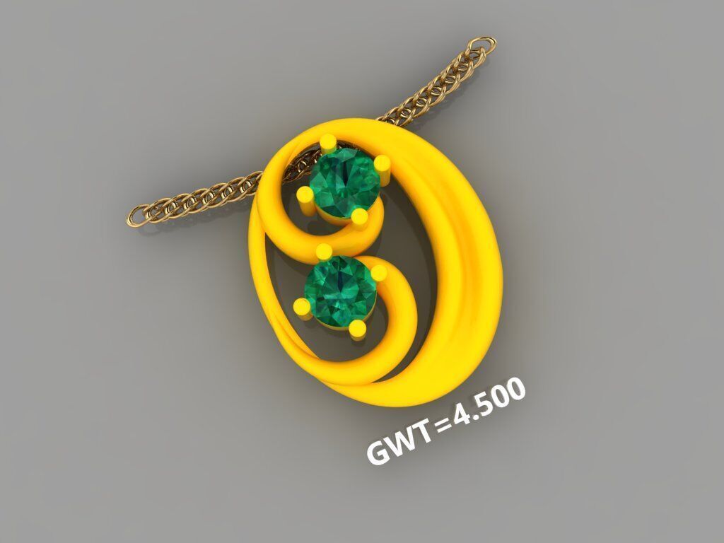 FANCE PENDANT 3D model_2