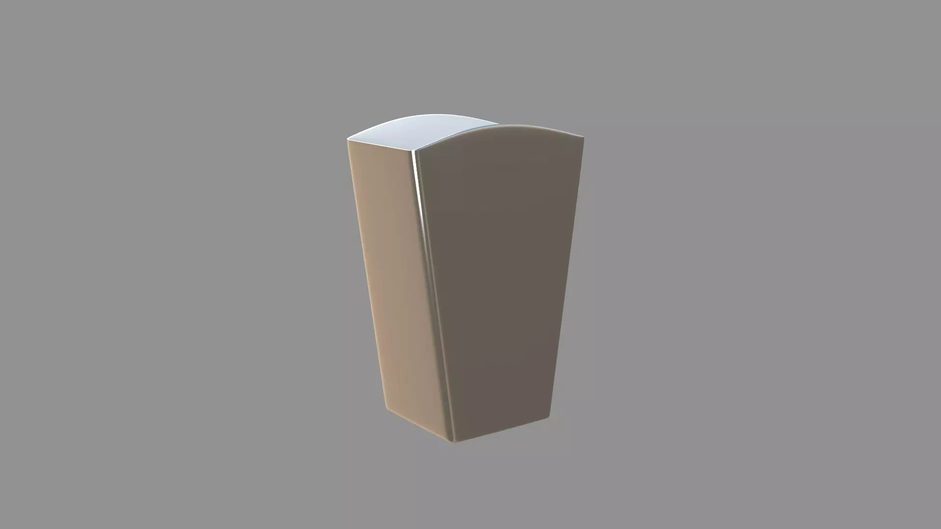 popcorn box silver 3D model_0