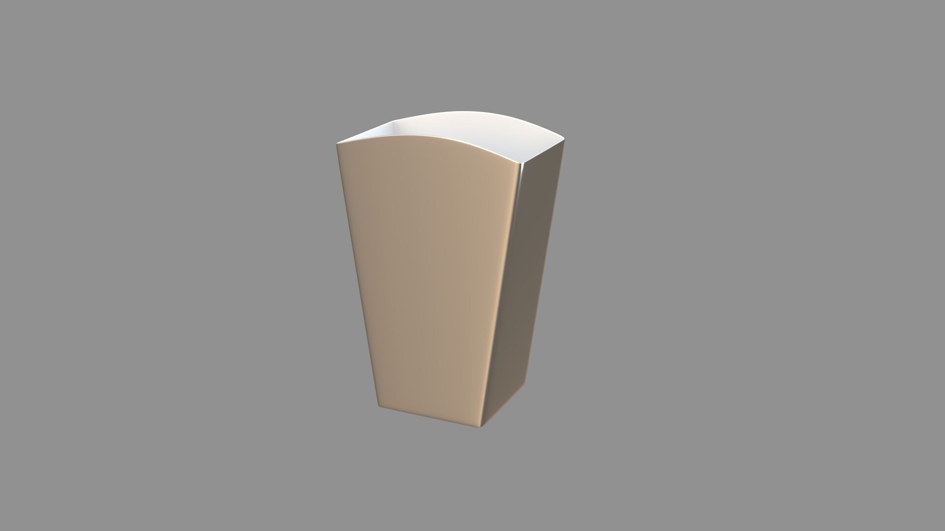 popcorn box silver 3D model_3