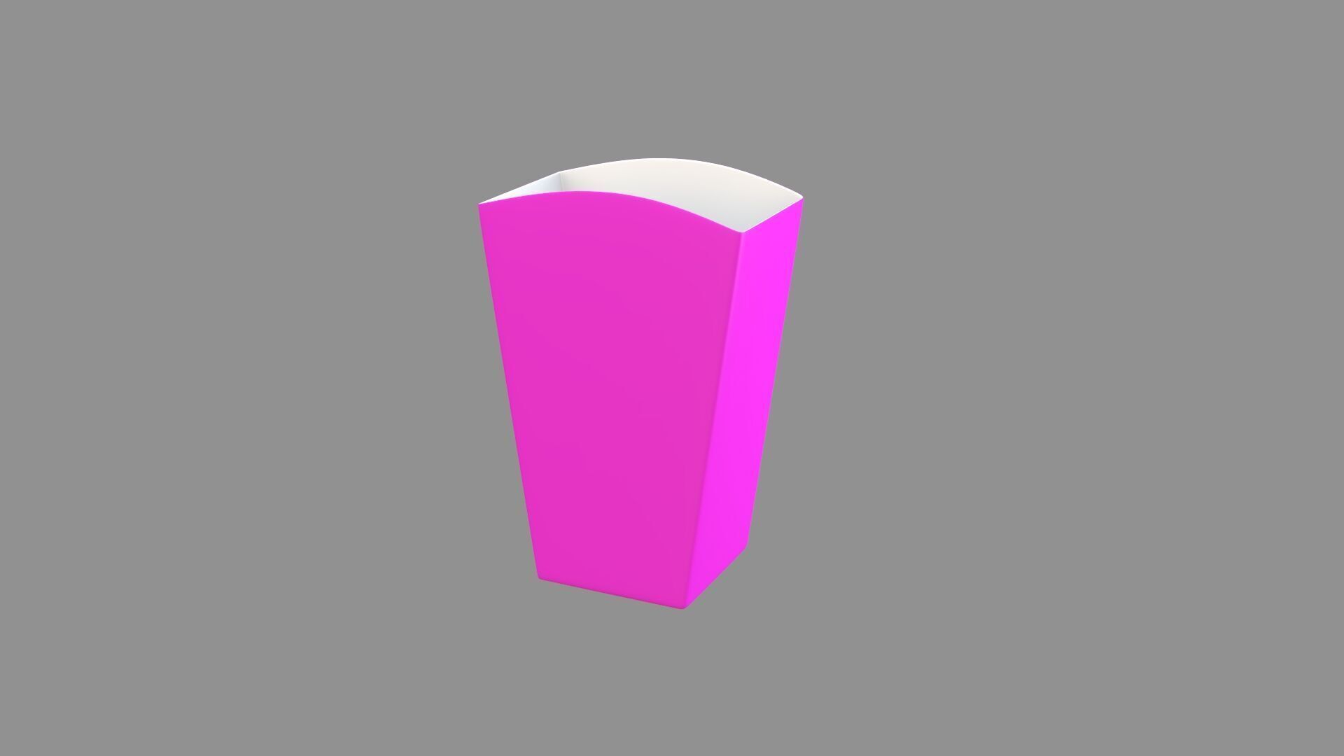  popcorn box pink 3D model_3