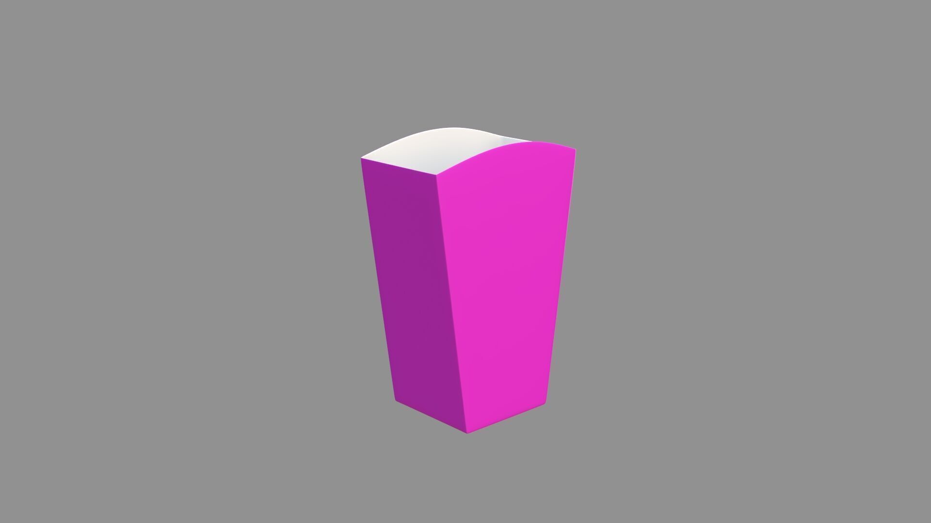  popcorn box pink 3D model_2