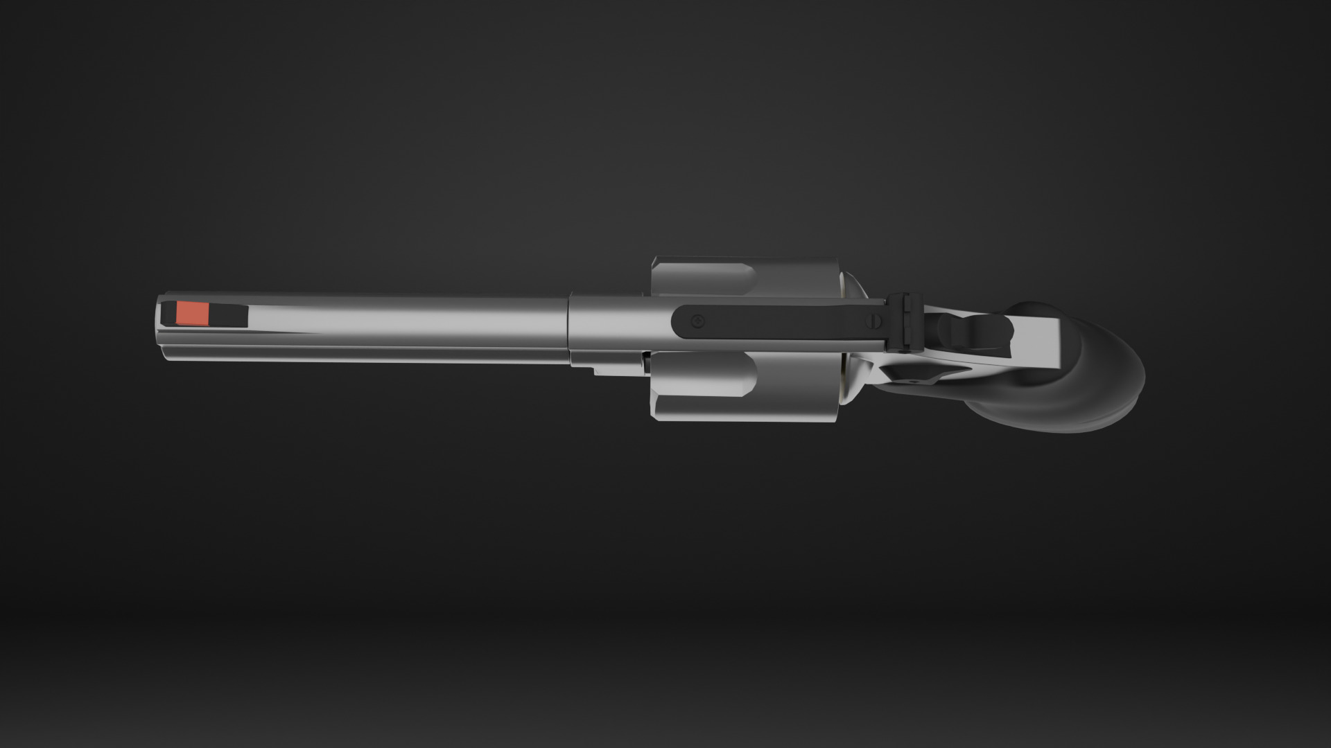 Revolver Low-poly 3D model_4