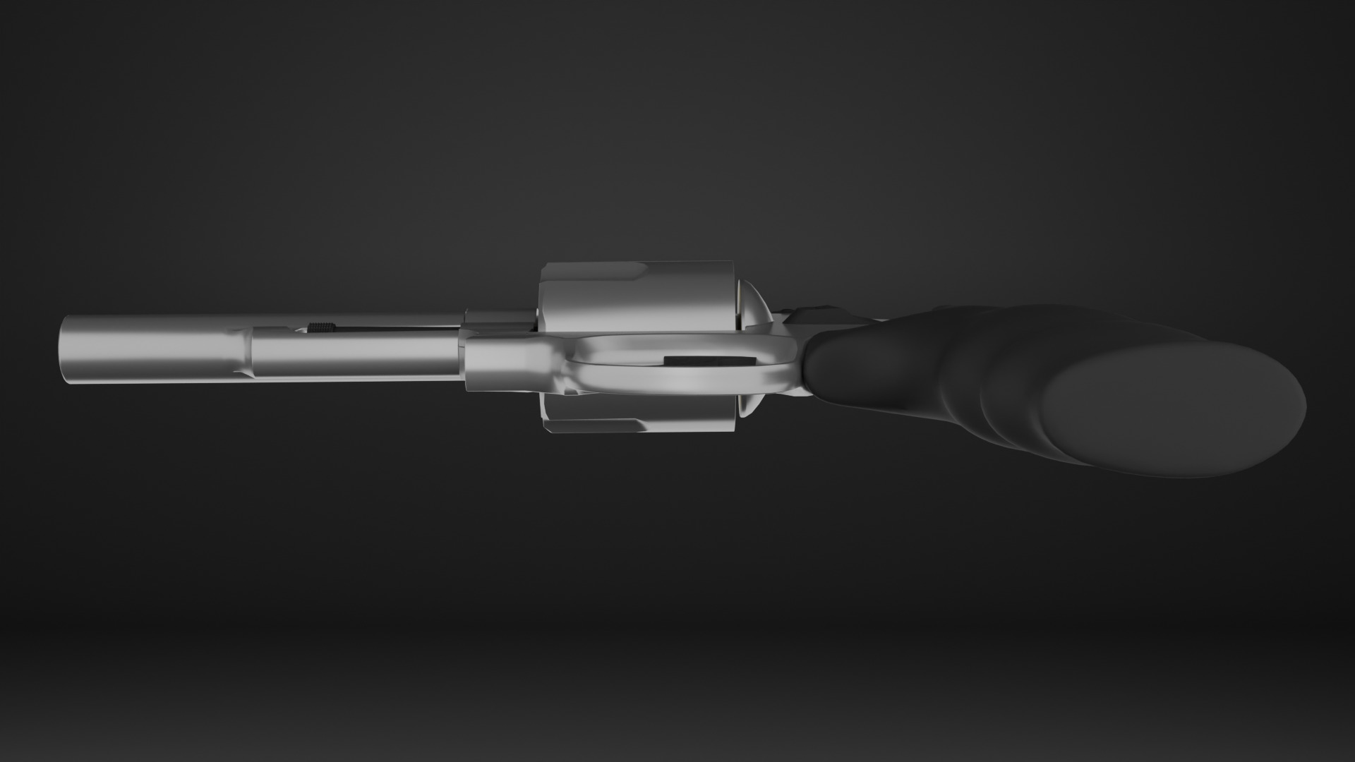 Revolver Low-poly 3D model_3