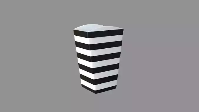 popcorn box black striped