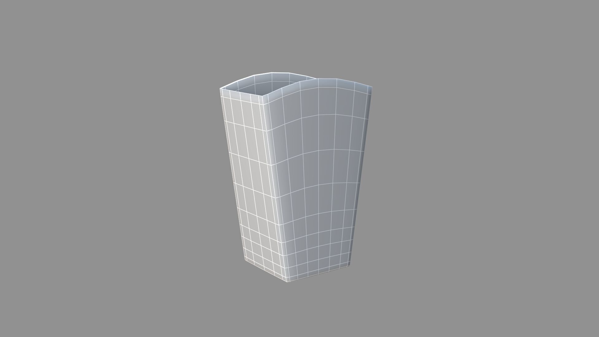 popcorn box red striped 3D model_5