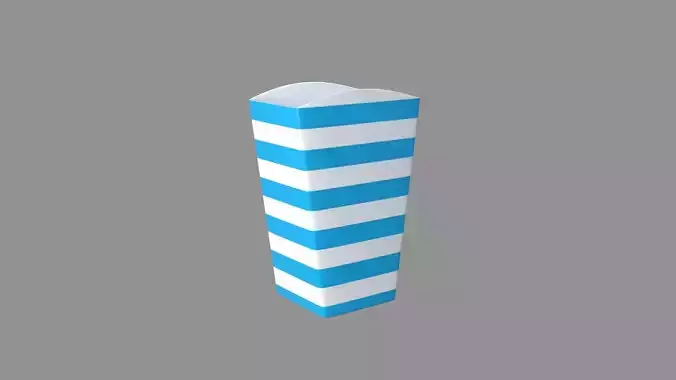 popcorn box skyplue striped