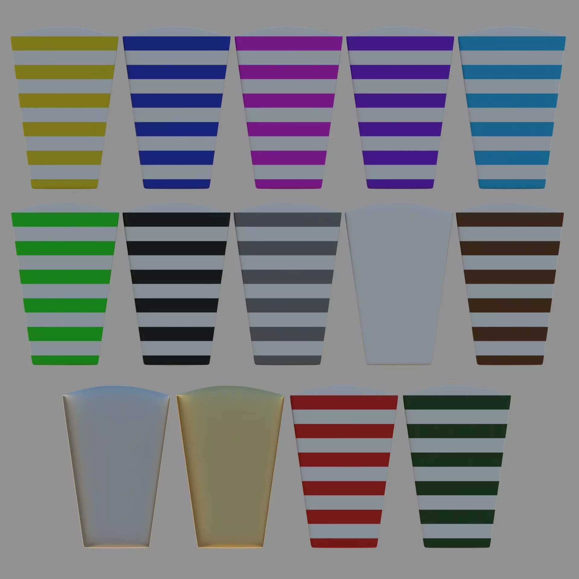 popcorn box collection of 14 3D model_0