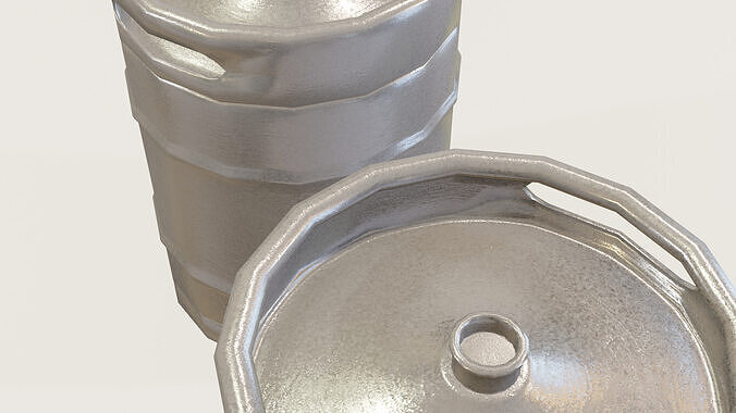 Beer Drum 60L Collection Low-poly 3D model 4