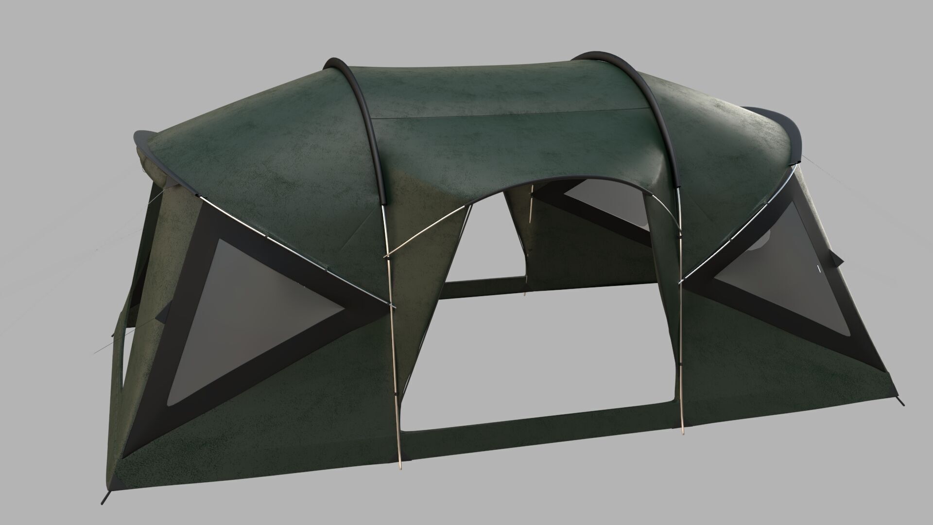 Tent Green 3D model_3