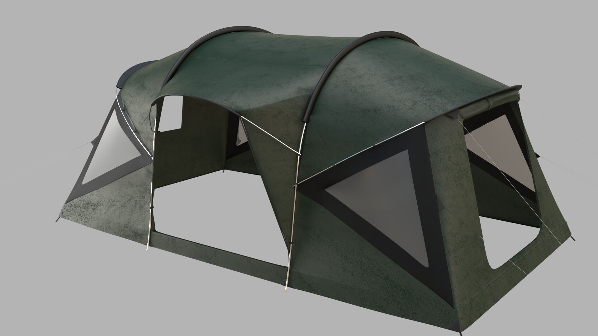 Tent Green 3D model_2